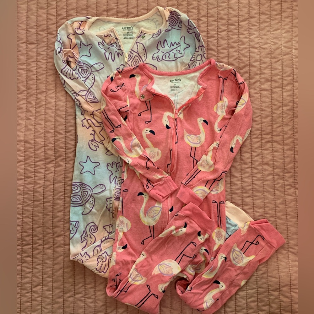 Carter’s footless pj onesie set - size 5T